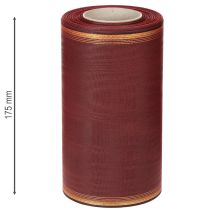Product Bordeaux wreath ribbon with gold edge, 175mm, decorative