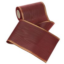 Product Bordeaux wreath ribbon with gold edge, 175mm, decorative