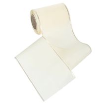 Product Cream-colored wreath ribbon with gold edge, supersatin, 125mm wide, 25m long - Waterproof, ideal for computer printing &amp; environmentally friendly
