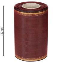 Product Wreath ribbon Moiré 150mm Bordeaux taffeta ribbon decoration