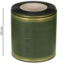 Product Wreath ribbon moiré dark green 100mm decorative ribbon taffeta ribbon