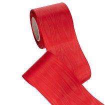 Product Red wreath ribbon 75mm x 25m - Funeral floristry & decoration, Robust ribbon for lettering