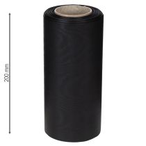 Product Black wreath ribbon 200mm 25m for funeral floristry, weatherproof and printable