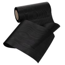 Product Black wreath ribbon 200mm 25m for funeral floristry, weatherproof and printable