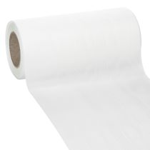 Product White wreath ribbon, 200mm wide, 25m roll, mourning ribbon, bow ribbon, decorative ribbon for funeral floristry and occasions