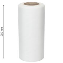 Product White wreath ribbon, 200mm wide, 25m roll, mourning ribbon, bow ribbon, decorative ribbon for funeral floristry and occasions