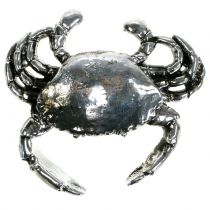 Product Decorative crab, antique silver, 12cm