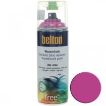 Product Belton free water based paint pink traffic purple high gloss spray 400ml
