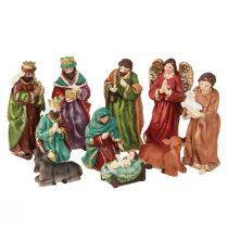 Product Nativity Figures Set Hand-Painted Polyresin 5.5-12cm 10pcs