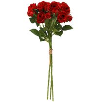 Product Artificial Decorative Roses Bright Red Ø4cm L45cm 3 pcs