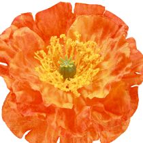 Product Artificial Poppies Summer Flowers Orange Ø7cm L78cm 3pcs
