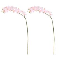 Product Artificial Orchids Light Pink Artificial Flowers Real Touch 58cm 2pcs
