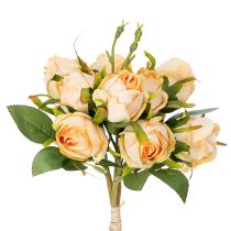 Product Artificial flower rose bouquet, realistic decoration for living areas, 31cm, 3 pieces