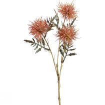 Product Artificial knapweed artificial flowers autumn 3 flowers red 48cm
