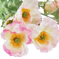 Product Artificial Poppies Decorative Silk Flowers Pink 42cm 4pcs