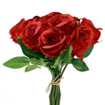 Product Artificial Roses in Bunch Red 30cm 10 pcs