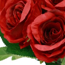 Product Artificial Roses in Bunch Red 30cm 10 pcs