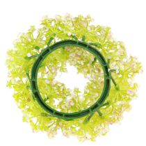 Product Artificial Flower Wreath Mini Table Decoration White Pink Ø12cm 6 pcs