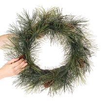 Product Artificial pine branch wreath with cones 60 cm