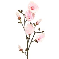 Product Artificial Magnolia Branch Pink Flowers Ø8cm L100cm