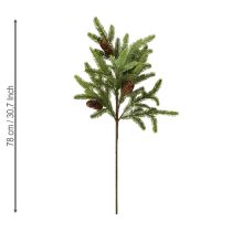 Product Artificial fir branch with real cones Christmas branch 78cm
