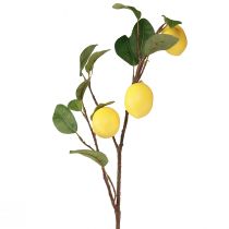 Product Artificial lemon branch decoration, branch with 3 yellow lemons, 65cm, artificial plant, decorative accessory