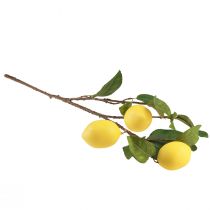 Product Artificial lemon branch decoration, branch with 3 yellow lemons, 65cm, artificial plant, decorative accessory
