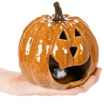 Product Ceramic Pumpkin Halloween LED Decoration 15cm