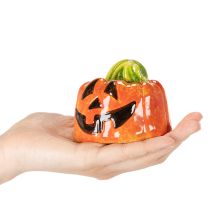 Product Decorative ceramic pumpkin figurine for autumn and Halloween, 8cm