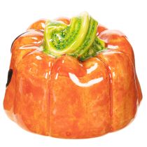 Product Decorative ceramic pumpkin figurine for autumn and Halloween, 8cm