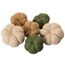 Product Decorative knitted pumpkins, autumn decoration, 10cm, 6 pieces