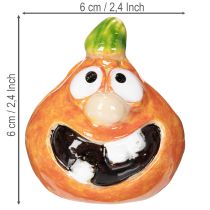 Product Decorative pumpkin figurine as a fun autumn decoration, 6cm, 2 pieces