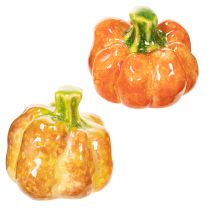 Product Decorative pumpkins for autumnal table decoration, 6cm, 2 pieces