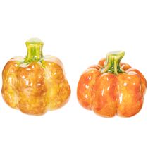 Product Decorative pumpkins for autumnal table decoration, 6cm, 2 pieces