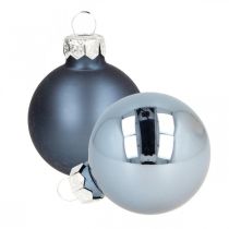 Christmas balls glass blue glass ball matt/glossy Ø4cm 60 pieces