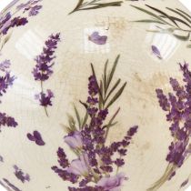 Product Ceramic ball small lavender ceramic decoration purple cream Ø9.5cm