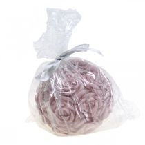 Product Round Pink Rose Ball Candle Ø10.5cm Romantic Candle Decoration Wedding Table Decoration
