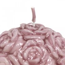 Product Ball candle with rose motif as romantic table decoration