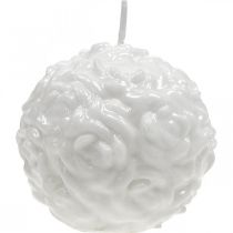 Product Ball candle with rose motif for romantic decoration and occasions