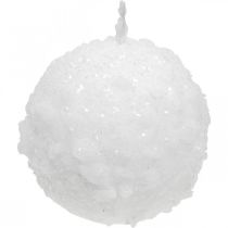 Advent candles, ball candle, snowball candles 80mm 4pcs