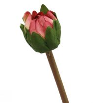 Product Artificial flower dahlia pink blossom with bud H57cm
