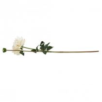 Product Artificial flower Dahlia White Artificial flower with bud H57cm