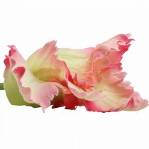 Artificial flower, parrot tulip pink, spring flower 63cm