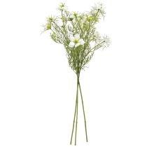 Product Artificial Flowers White Nigella Virgin in Green 67cm 3 Pcs