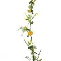 Artificial flowers decorative hanger spring summer yellow white 150cm