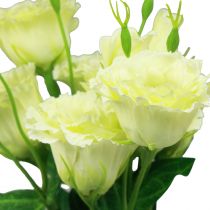 Product Artificial flowers Eustoma Lisianthus yellow green 52cm 5pcs