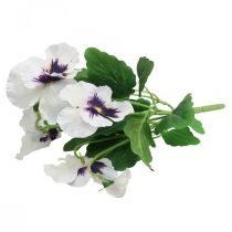 Artificial Flowers, Silk Flowers, Pansies Purple White 29cm