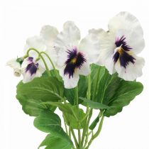 Artificial Flowers, Silk Flowers, Pansies Purple White 29cm
