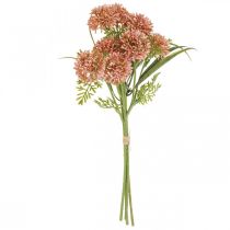 Product Artificial flowers pink allium decoration ornamental onions 34cm 3pcs in bunch