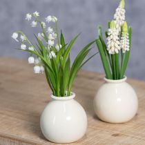 Product Artificial bouquet of lilies of the valley in a classic vase, ideal for home decor, 20cm